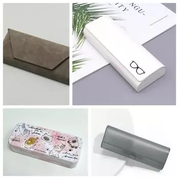 Eyeglass Box Male Female Retro Hyperopia Glasses Case Small Fresh Student Portable Anti-pressure Glasses Case