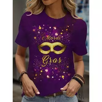 Eyes Pattern T-Shirt For Women Carnival 3D Printed T Shirts Spring Summer Casual Loose Tees Street Crew Neck Tops Short Sleeves L