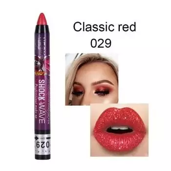 Eyeshadow 2in 1 Waterproof Eyeshadow Pen Smudge-Free Stick Lip Makeup Glitter Shimmer Long-Lasting Lipstick, 26 029, 1 Piece