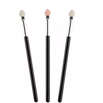 Eyeshadow Brush 3Pcs Applicator Sponge Makeup Tools Eyes (Black)