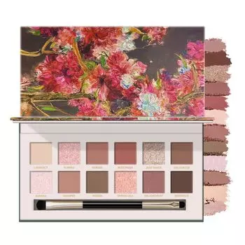 Eyeshadow Spring Goddess Collection Eyeshadow in Pink and Matte and Highly waterproof and with a brush and mirror for blush and highlighter for
