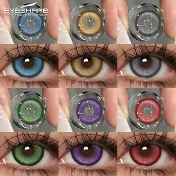 Eyeshare 1 пара цветных контактных линз для глаз, цветные линзы для косплея, синие контактные линзы для глаз, черная косметика, зрачки, цветные линзы для глаз