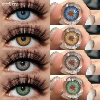 EYESHARE 1 пара цветных контактных линз Новые модные синие контактные линзы Натуральные серые зрачки Зеленые модные линзы Коричневые контактные линзы