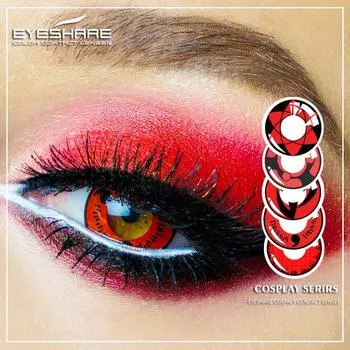 Eyeshare 1 пара косплея, 1 год использования, цветные контактные линзы, косметические контактные линзы, линзы для Хэллоуина, косметические цветные контактные линзы, косметические цветные линзы, макияж