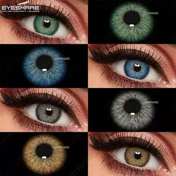 Eyeshare 1 пара синих контактных линз для глаз, косметические натуральные зрачковые цветные линзы для студентов, цветная косметика, красота, зрачок