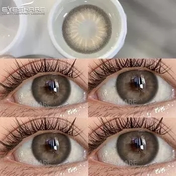 EYESHARE 2 шт. коричневые/серые/синие цветные контактные линзы для глаз натуральные зеленые косметические линзы