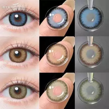 Eyeshare 2 шт. Натуральные цветные контактные линзы для глаз Blue Beauty Cosmetic Косметические контактные линзы для глаз Линзы на год