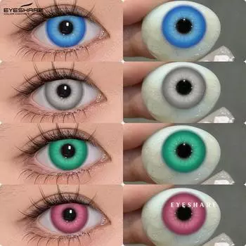 EYESHARE 2PCS цветные контактные линзы для аниме-шоу Себастьян Дьявол в том же стиле косметические линзы Хэллоуин косметические линзы