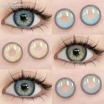 Eyeshare 2шт. Контактные линзы, цветные линзы, красивый зрачок, натуральные контактные линзы для глаз, цветные годовые косметические контактные линзы