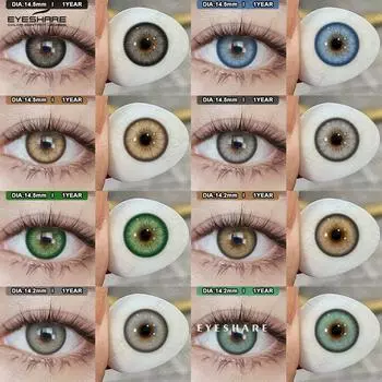 EYESHARE Colored Contact Lenses Black Natural Contact Lenses Green Fashion Comfortable Colored Contact Lenses Brown Eye Makeup Beauty Lenses 1 Pair