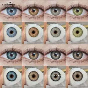EYESHARE Colored Contact Lenses Light Blue Fashion Contact Lenses Green Fashion Comfortable Colored Contact Lenses Brown Annual Cosmetic Lenses 1 Pair