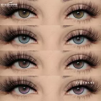 EYESHARE Цветные контактные линзы 2 шт/год Фиолетовые новые модные линзы Синие натуральные контактные линзы Серый цвет глаз Косметические мягкие линзы