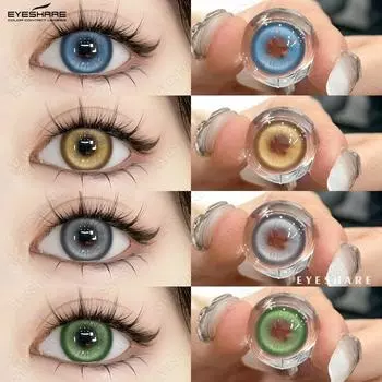 EYESHARE Цветные контактные линзы 2 шт. Костюм на Хэллоуин Цветные контактные линзы Косплей Цветной макияж Синие контактные линзы Линзы для макияжа глаз