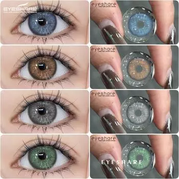 Eyeshare Цветные контактные линзы Бриллиантовые синие контактные линзы Ярко-коричневые контактные линзы Глазные линзы Цветные контактные линзы 2 шт./пара в год 0
