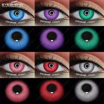 EYESHARE цветные контактные линзы для Хэллоуина аниме аксессуары линзы косплей линзы для глаз годовые 2 шт/пара