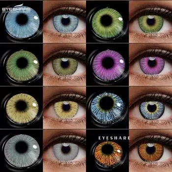 EYESHARE Цветные контактные линзы Хэллоуин Косплей Синие очки Линзы Аниме Косплей Персонажи комиксов Красные контактные линзы 1 пара 0