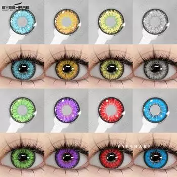 EYESHARE Цветные контактные линзы Выставка комиксов Косплей Событие Персонаж Игра Ночь Хэллоуина NPC Игра вампира Цветные контактные линзы 1 пара 0