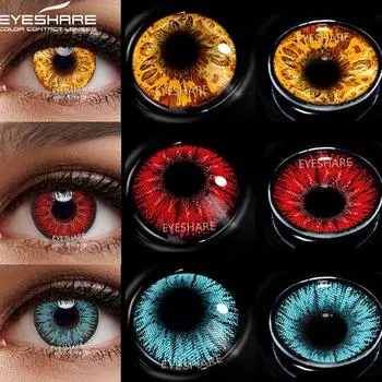 Eyeshare Косплей Цветные контактные линзы для глаз Серия Ayy Контактный макияж Шаринган Красота Красные контактные линзы Косметические цветные линзы для глаз Глаза