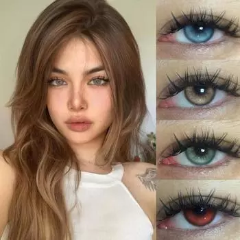 Eyeshare Модные синие контактные линзы Новые контактные линзы для глаз Серые линзы Мягкие цветные линзы 1 пара цветных контактных линз