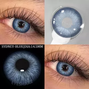 EYESHARE Натуральные цветные линзы для глаз 2 шт. Цветные контактные линзы для глаз КОРИЧНЕВЫЕ РОЗОВЫЕ Контактные линзы для красоты глаз Ежегодные косметические цветные линзы