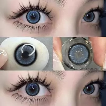 EYESHARE Натуральные контактные цветные линзы для глаз 1 пара многоцветных линз Мягкие ежегодные модные голубые глазные линзы для учеников Красота макияжа