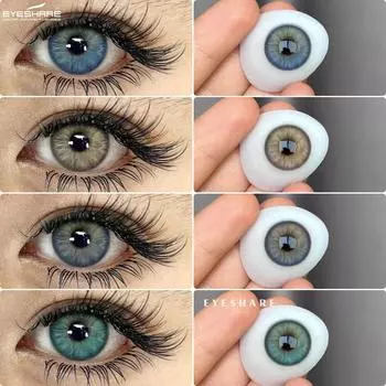 EYESHARE Новые модные цветные контактные линзы 1 пара коричневые линзы для очков синие цветные линзы зеленые натуральные контактные линзы