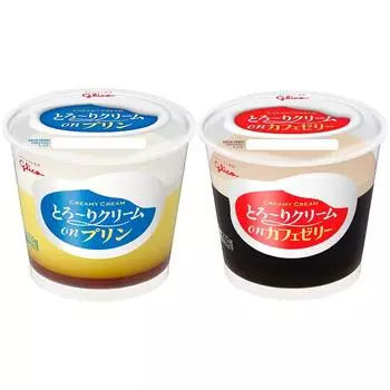 Ezaki Glico Melty Cream on Jelly Set [Refrigerated] Pudding/Cafe