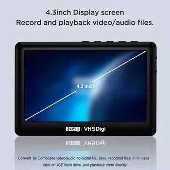 ezcap180 AV-рекордер Видео Аудио Захват Блок Записи Видео с Видеокамеры DVD-плееры на TF-карту U-диск 4,3-дюймовый экран воспроизведения