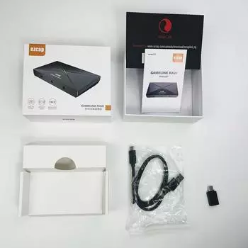 ezcap333 GAMELINK RAW 4K HD Карта видеозахвата Type-C USB3.0 Блок видеозахвата до 2160p 30 кадров в секунду чёрный