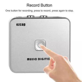 ezcap Digital Audio Music Digitizer Converter 3,5 мм RCA Analog-2-MP3 Белый EU Plug серебряный