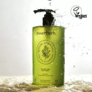 ЕЖЕДНЕВНОЕ УМЫВАНИЕ ESSEN Herb Acne (вегетарианский) 500мл ЧАЙНОЕ ДЕРЕВО 1ea (500ml)