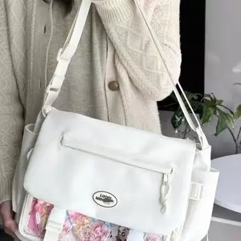 Ежедневная прозрачная сумка через плечо для бара, кампуса, колледжа, в стиле колледжа One Size красный