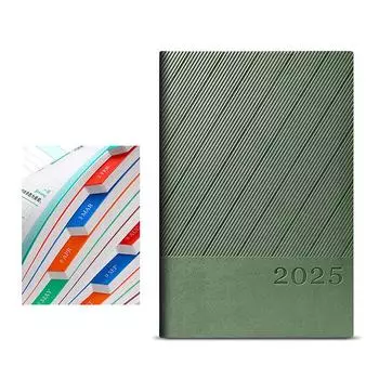 Ежедневник 2025 года, обложка из искусственной кожи, расписание, блокноты, идеально подходящие для школьного офиса, ведения дневника, A5, бизнес-календарь на 365 дней, планирование as the picture