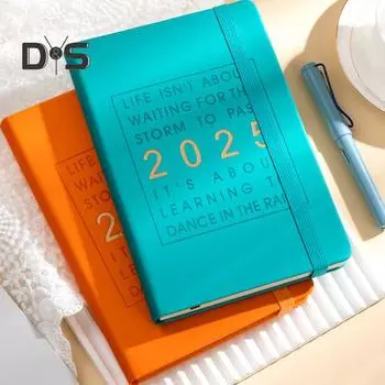 Ежедневник 2025 One Day One Page Комплексный органайзер с ежемесячными обзорами и напоминаниями о праздниках коричневый