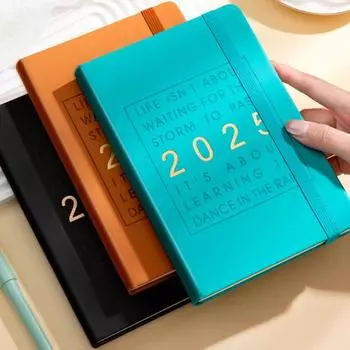 Ежедневник 2025 One Day One Page Комплексный органайзер с ежемесячными обзорами и напоминаниями о праздниках коричневый