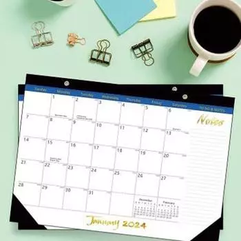 Ежедневник, английский календарь, канцелярские товары на 18 месяцев, годовой настенный календарь на 2024 год для мужчин и женщин