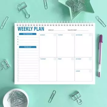 Ежедневник Дизайн катушки Еженедельный планировщик Блокнот Напоминания о встречах Блокнот для домашнего школьного офиса A