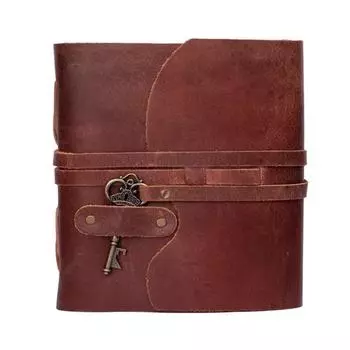 Ежедневник из натуральной кожи, кожаный журнал ручной работы, застежка для ключей, страницы ручной работы