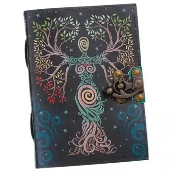 Ежедневник из натуральной кожи премиум-класса с замком-молнией, 200 белых страниц ручной работы