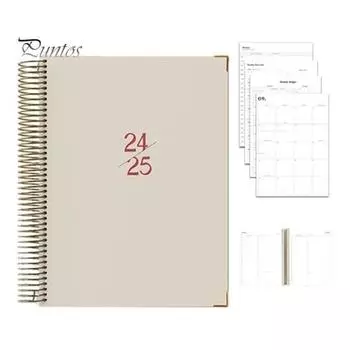 Ежедневник на 24-25 лет, блокнот, академический календарь, книга встреч, планировщик дел, премиум-бумага, подробный журнал расписания A