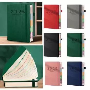 Ежедневник-планировщик 2025 г. Одна страница в день Январь-Декабрь 2025 г. 365 страниц Организация встреч Ежегодный ежедневный журнал красный