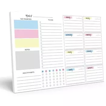 Ежедневник, Планировщик списка дел - Премиум-блокнот Focus List One Size