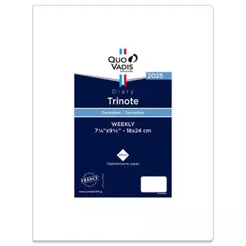 Ежедневник Quovadis начинается с декабря B5 Вариант 18 x 24 QUOVADIS [Издание 2025 года] Trinote/Сменный блок (Еженедельник вертикальный, 2024, см) qv048rech-pe