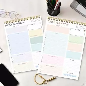 Ежедневник с двойным переплетом для студентов, офисных работников, список дел, ежедневник, книга-планировщик для A5 розовый