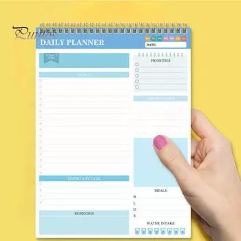 Ежедневник с двойным переплетом для студентов, офисных работников, список дел, ежедневник, книга-планировщик для офиса, школы A5 розовый