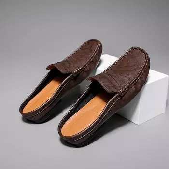 Ежедневные мужские туфли Muller из искусственной кожи, однотонные, на низком каблуке, удобные, нескользящие, классические мужские мокасины для бизнеса и отдыха 38 чёрный