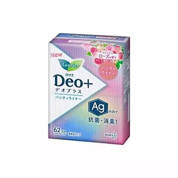 Ежедневные прокладки Kao Laurier Deo Plus с ароматом свежей розы, 62 шт. [Набор 3]