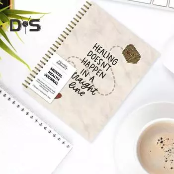 Ежедневный блокнот Straight Line Журнал психического здоровья Журнал Личностного роста Блокнот Smooth Writing Journal бежевый