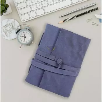 Ежедневный блокнот в кожаном переплете для мужчин и женщин, бумага без подкладки для художественного альбома, дневник путешествий, в котором можно писать (7х5 дюймов) (Премиум морской синий) 7 x 5 in синий