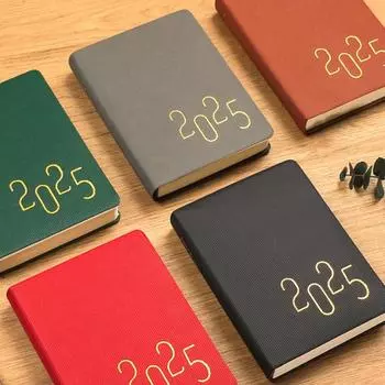 Ежедневный план 2025 Книга-расписание Журнал Дневник Книга Твердый переплет Планировщик Блокнот Для Взрослых красный